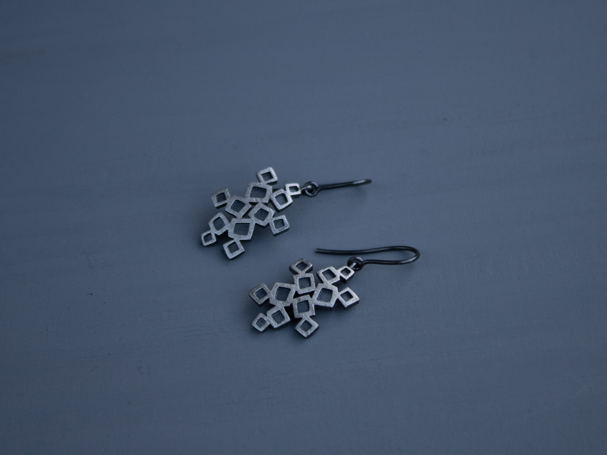 Arracades grans Quadradets oxidades. - Imatge 3